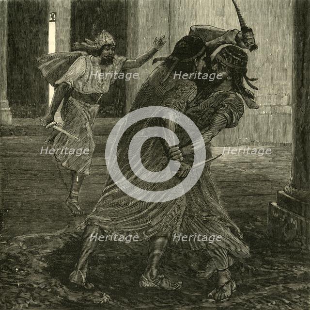 'The Struggle Between Gomates and Gobryas', 1890.   Creator: Unknown.