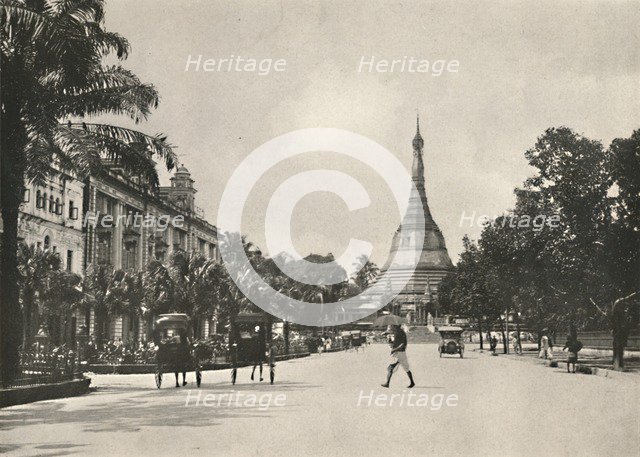 'Soolay Pagoda Road, Rangoon', 1900. Creator: Unknown.