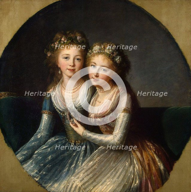 Portrait of the Daughters of Emperor Paul I, 1796.  Creator: Vigée Le Brun, Louise Élisabeth (1755-1842).