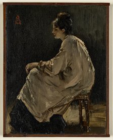 Seated Girl, 1872. Creator: Alfred Stevens.