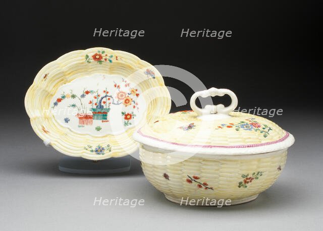 Sauce Tureen and Stand, Worcester, 1753/54. Creator: Royal Worcester.