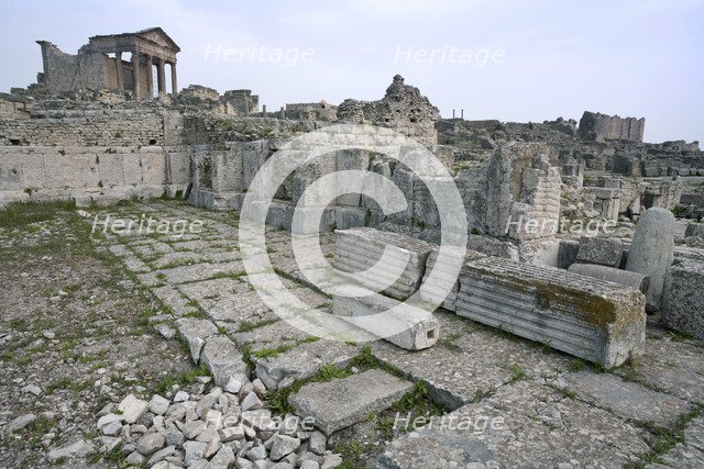 The Temple of the Victory of Caracalla, Dougga (Thugga), Tunisia. Artist: Samuel Magal