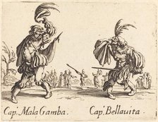 Cap. Mala Gamba and Cap. Bellavita, c. 1622. Creator: Jacques Callot.