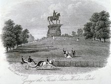 Equestrian statue of King George III, Snow Hill, Windsor Great Park, Berkshire, c1861. Artist: Anon