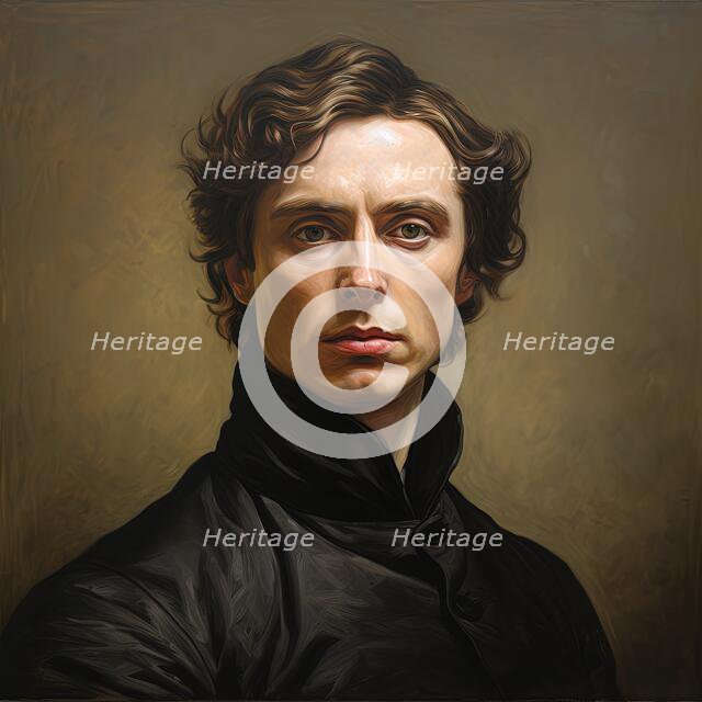 AI IMAGE - Portrait of John Keats, 19th century, (2023). Creator: Heritage Images.