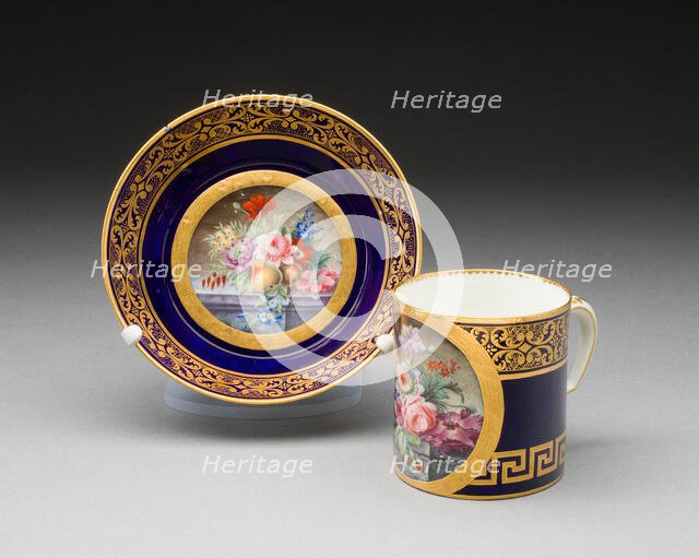 Cup and Saucer, Sèvres, Late 18th century. Creator: Sèvres Porcelain Manufactory.