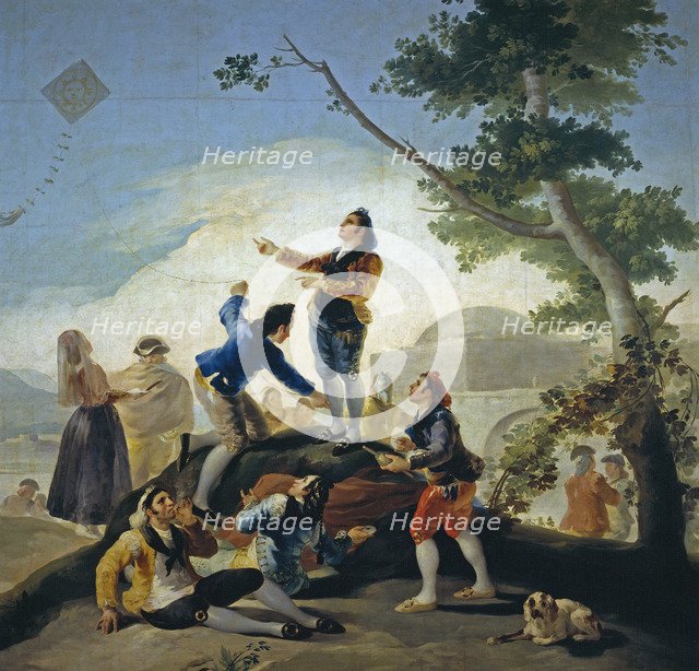 A kite (La cometa), 1778. Artist: Goya, Francisco, de (1746-1828)