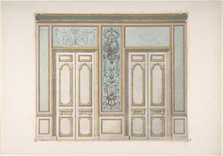 Design for a Pair of Doors Joined by an Ornamental Panel, second half 19th century. Creators: Jules-Edmond-Charles Lachaise, Eugène-Pierre Gourdet.