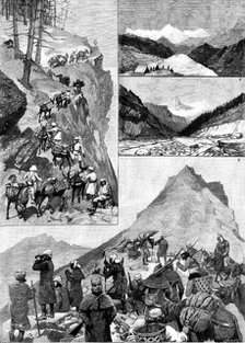 With the Niti Field Force, on the road to the Thibetan Frontier, 1890. Creator: R. Taylor.