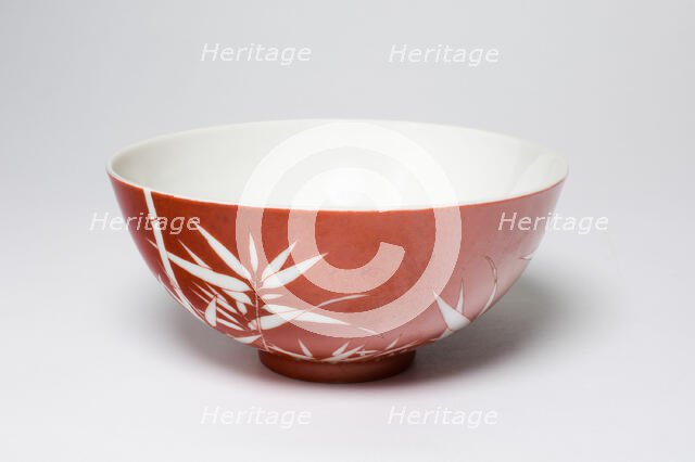 Bowl with Bamboos, Qing dynasty (1644-1911), Daoguang reign mark (1821-1850). Creator: Unknown.