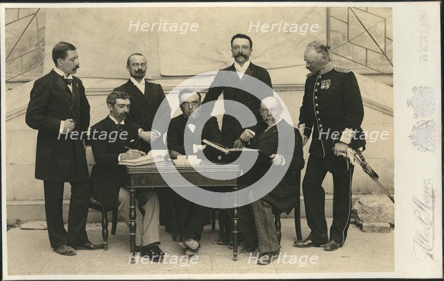 The members of the First International Olympic Committee. Athens, Greece, 1896.