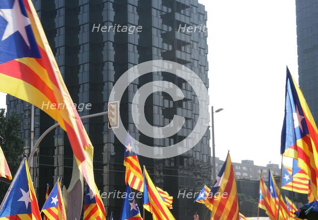 National Day of Catalonia, Barcelona, 11-09-2014.  Creator: LTL.
