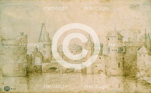 View of the ancient fortifications of Amsterdam, Netherlands, 1562. Artist: Pieter Bruegel the Elder