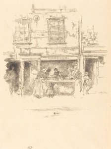 Maunder's Fish Shop, Chelsea, 1890. Creator: James Abbott McNeill Whistler.