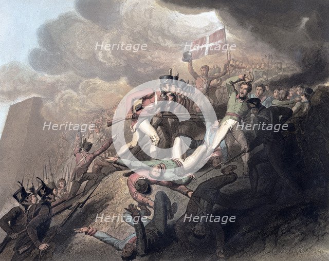 Capture of San Sebastian, Spain, 31st August 1813 (1819). Artist: T Fielding