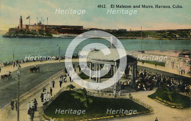 'El Malecon and Morro, Havana, Cuba', c1915.  Creator: Unknown.