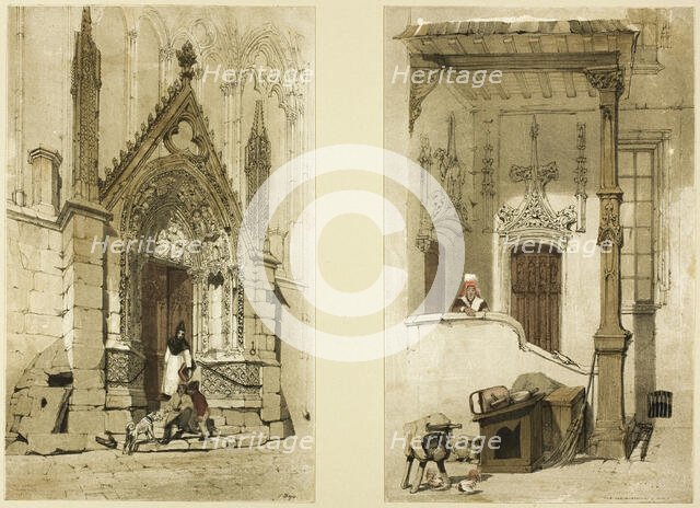 Porte Rouge, Notre Dame, Paris, 1839. Creator: Thomas Shotter Boys.