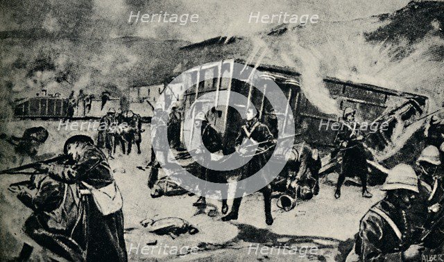 'Armoured Train Ambushed at Estcourt', November 1899, (1945). Creator: Unknown.