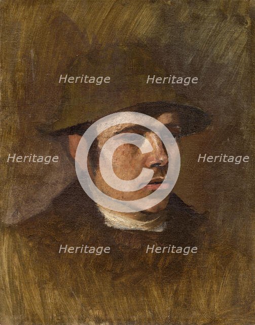 Head of a Worker in a Hat, around 1900. Creator: Ladislav Mednyanszky.