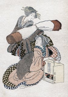 Two Japanese women, c1780-1849.Artist: Hokusai