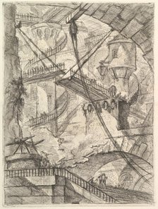 The Drawbridge, from Carceri d'invenzione (Imaginary Prisons), ca. 1749-50. Creator: Giovanni Battista Piranesi.
