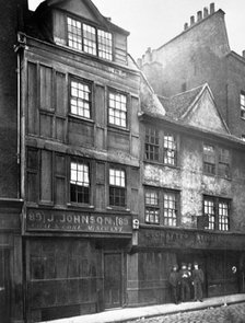 Old houses in Drury Lane, Camden, London. Artist: Unknown