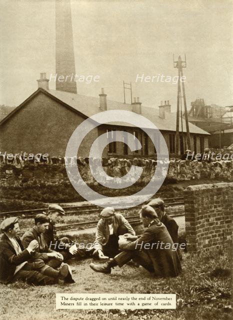 Miners playing cards during the General Strike, Britain, 1926, (1935). Creator: Unknown.