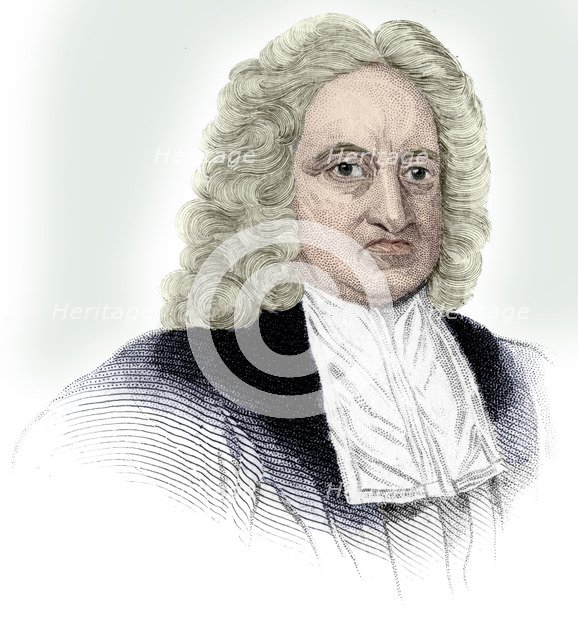 Edmond Halley, English astronomer, mathematician, meteorologist, and physicist, (c1850). Artist: Unknown.