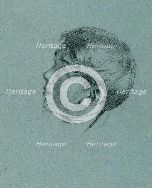 Head study of a boy for "Return of Emperor Franz from Pressburg", before 1828. Creator: Johann Peter Krafft.