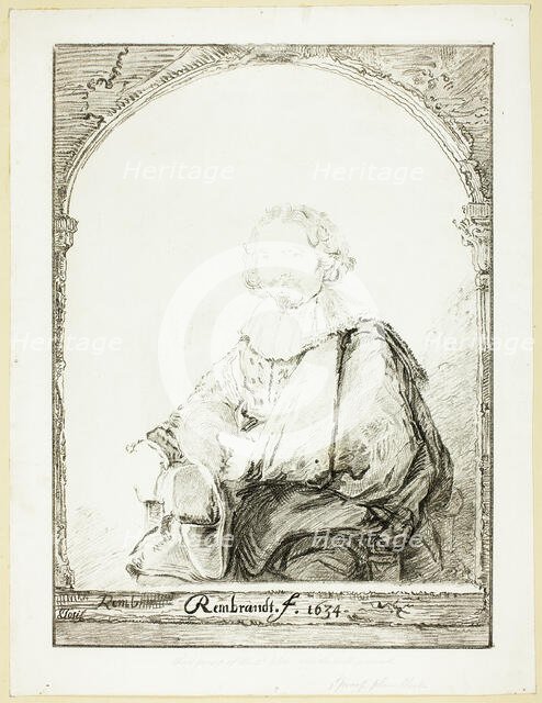 Portrait of a Man in an Arm Chair..., published 1821. Creator: Christian Josi.
