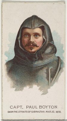 Captain Paul Boyton, Swam the Straits of Gibraltar, from World's Champions, Series 2 (N29)..., 1888. Creator: Allen & Ginter.