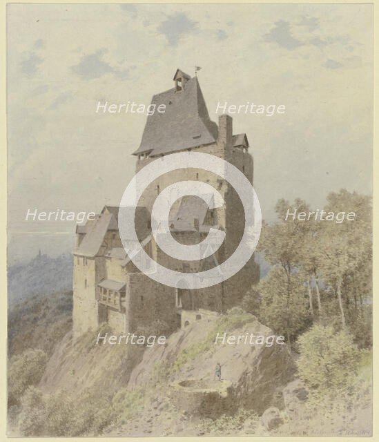 Castel on high mountain, 1884. Creator: Carl Theodor Reiffenstein.