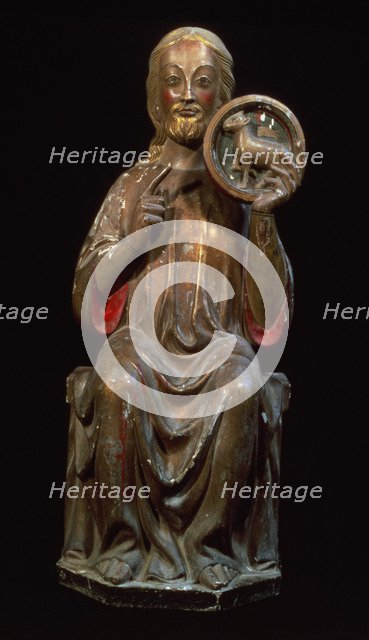 Saint John the Baptist, woodcarving sculpture.