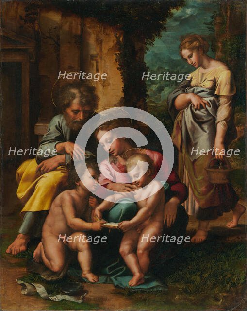 The Holy Family, about 1520-1523. Creator: Giulio Romano.