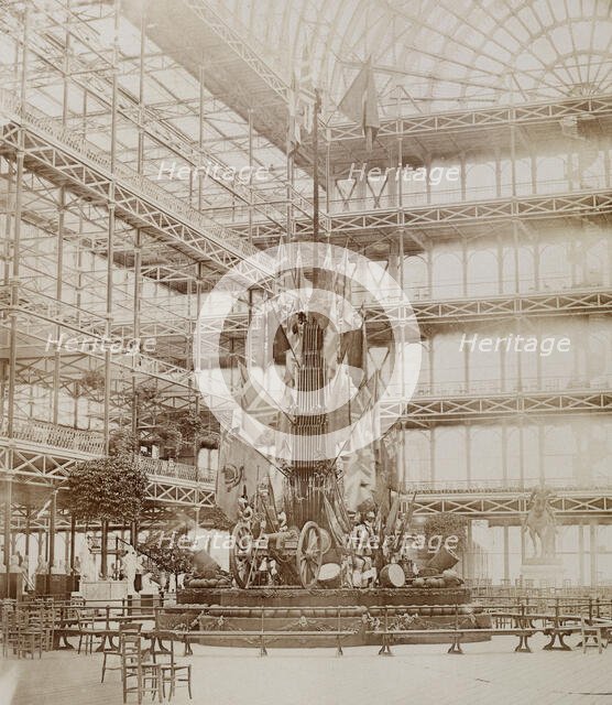 'The Military Trophy erected at the visit of "Les Guides"', Crystal Palace, Sydenham, 1852-1854. Creator: Philip Henry Delamotte.