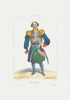 Prince of Megrelia (From: Scenes, paysages, meurs et costumes du Caucase), 1840. Artist: Gagarin, Grigori Grigorievich (1810-1893)