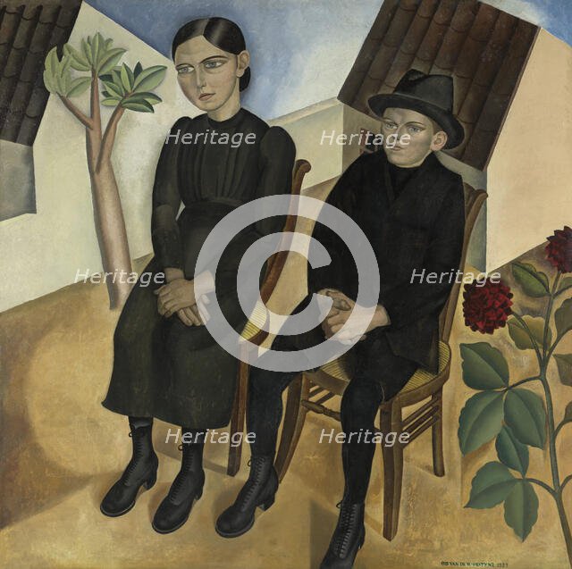 Gaston and His Sister, 1923. Creator: Gustave van de Woestijne.