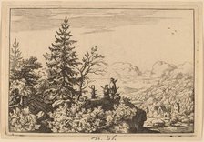 Two Men on a Hill, probably c. 1645/1656. Creator: Allart van Everdingen.