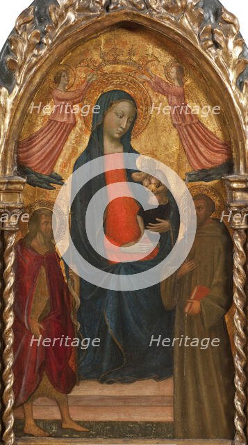 Madonna and Child with St John the Baptist and St Francis, early-mid 15th century. Creator: Masolino da Panicale.