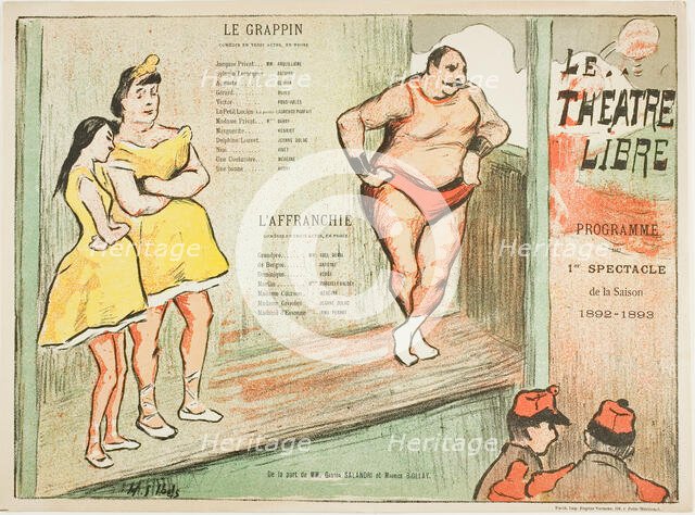 First Performance: Le Grappin, l'Affranchie, for Le Théatre Libre, 1892–93. Creator: Henri-Gabriel Ibels.