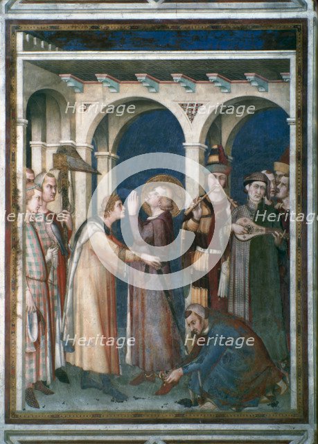'St Martin is Knighted', 1312-1317.  Artist: Simone Martini