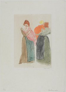 Two Mothers, 1903. Creator: Theophile Alexandre Steinlen.