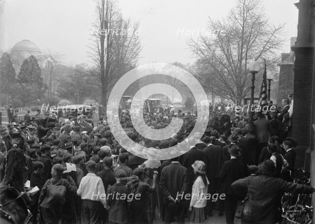 Boy Scouts, at Department of Agriculture, 1917. Creator: Harris & Ewing.