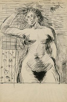 Female nude, 1930-1939. Creator: Cyprian Majernik.