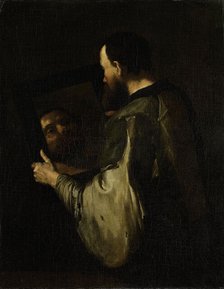 Philosopher with Mirror, 1600-1652. Creator: Unknown.