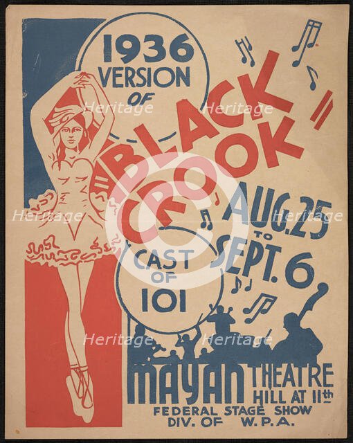 Black Crook, Los Angeles, 1936. Creator: Unknown.