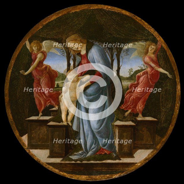 Virgin and Child with Two Angels, 1485/95. Creator: Sandro Botticelli.