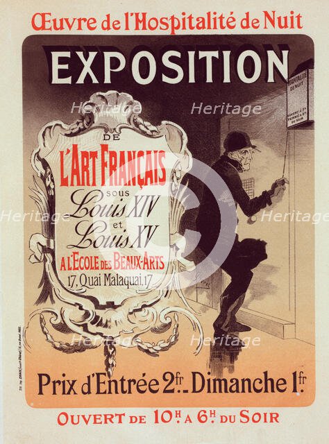 Affiche pour 'l'oeuvre de l'Hospitalité de Nuit'., c1898. Creator: Jules Cheret.