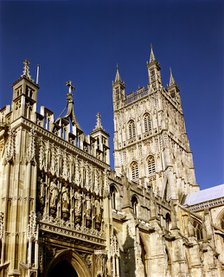 Cathedral and crossing tower, Gloucester Cathedral, Gloucester, 2000. Artist: JO Davies