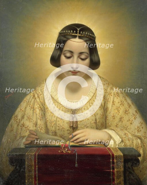 Countess de Pagès, née de Cornellan, as St Catherine, 1820-1850. Creator: Joseph-Desire Court.